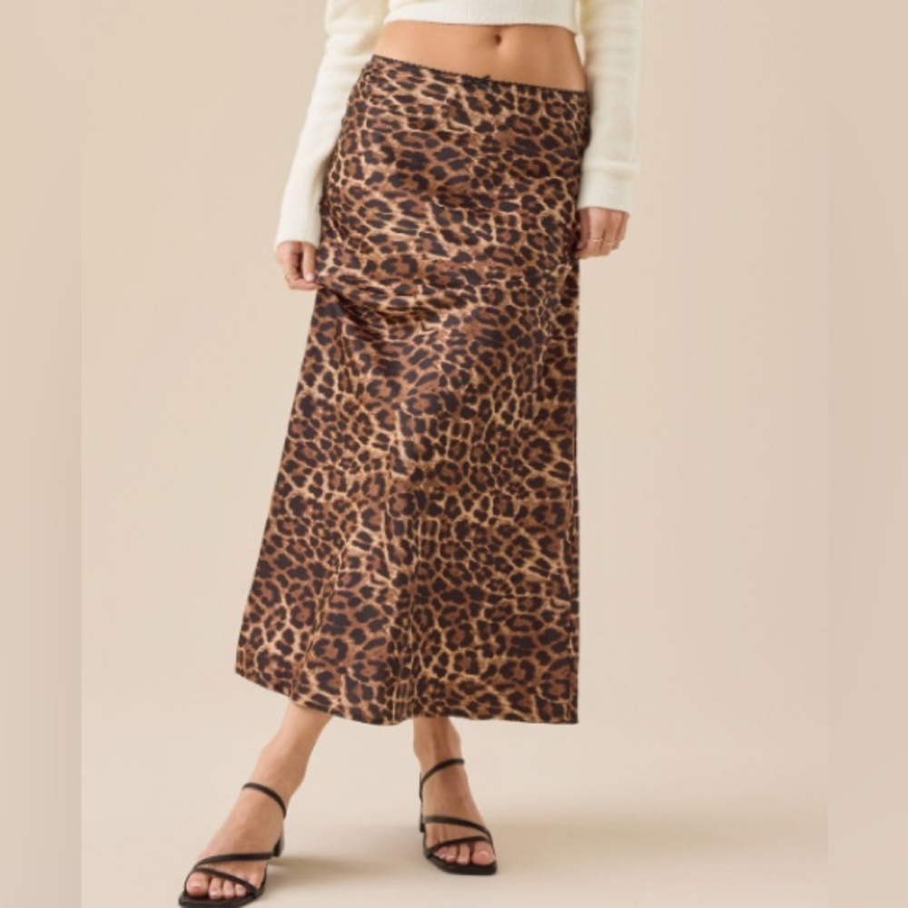 NWT Altar’d State Ashlee cheetah midi skirt, size XXL